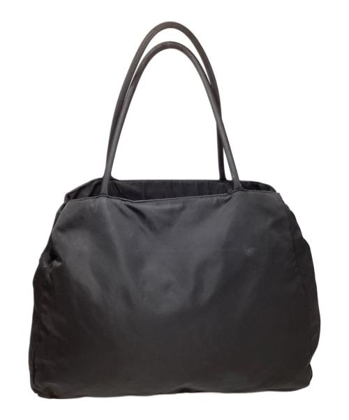 PRADA（プラダ）PRADA (プラダ) ロゴプレートハンドバッグ ブラックの古着・服飾アイテム