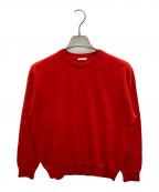 cash&barbaキャッシュ&バルバ）の古着「ウーステッドカシミヤ 150 クルーネック, Tomato Red」｜レッド