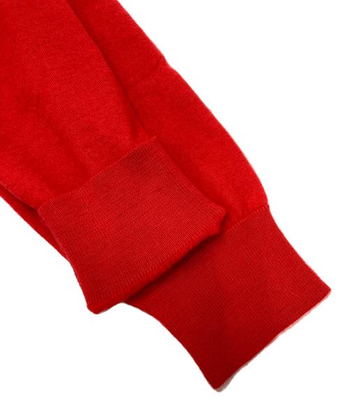 cash&barba（キャッシュ&バルバ）cash&barba (キャッシュ&バルバ) ウーステッドカシミヤ 150 クルーネック, Tomato Red レッド サイズ:SIZE 1の古着・服飾アイテム