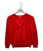 cash&barbaキャッシュ&バルバ）の古着「ウーステッドカシミヤ 150 カーディガン」｜レッド