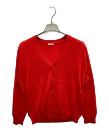 cash&barba（キャッシュ&バルバ）の古着「ウーステッドカシミヤ 150 カーディガン」｜レッド