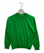 cash&barbaキャッシュ&バルバ）の古着「ウーステッドカシミヤ 150 クルーネック V」｜グリーン