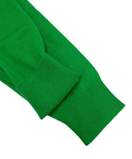 cash&barba（キャッシュ&バルバ）cash&barba (キャッシュ&バルバ) ウーステッドカシミヤ 150 クルーネック V グリーン サイズ:SIZE　1の古着・服飾アイテム