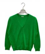 cash&barbaキャッシュ&バルバ）の古着「ウーステッドカシミヤ 150 カーディガン」｜グリーン