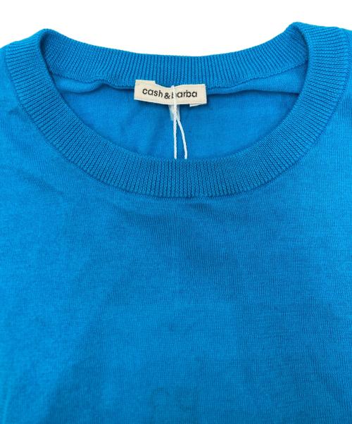 cash&barba（キャッシュ&バルバ）cash&barba (キャッシュ&バルバ) シーアイランドコットン ニット 半袖クルー, Blue ブルー サイズ:SIZE　2の古着・服飾アイテム