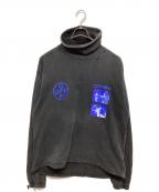 OFFWHITEオフホワイト）の古着「カラヴァッジョプリントタートルネックスウェット」｜ブラック