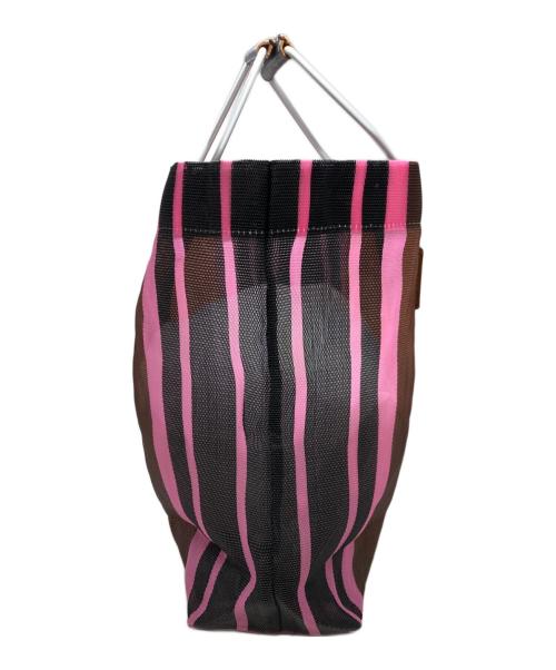 MARNI（マルニ）MARNI (マルニ) MARKET STRIPE BAG/トートバッグ ブラウン×オレンジ サイズ:実寸サイズをご参照下さい。の古着・服飾アイテム