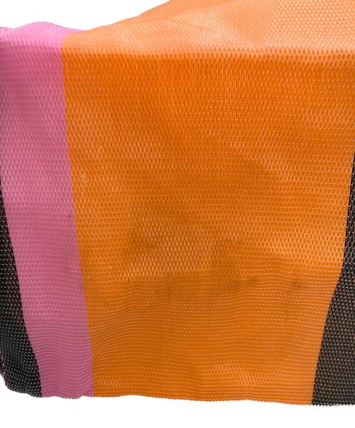 MARNI（マルニ）MARNI (マルニ) MARKET STRIPE BAG/トートバッグ ブラウン×オレンジ サイズ:実寸サイズをご参照下さい。の古着・服飾アイテム