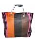 MARNI (マルニ) MARKET STRIPE BAG/トートバッグ ブラウン×オレンジ サイズ:実寸サイズをご参照下さい。：12000円