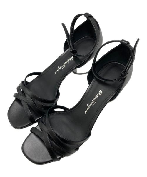 Salvatore Ferragamo（サルヴァトーレ フェラガモ）Salvatore Ferragamo (サルヴァトーレ フェラガモ) FLOR 55/ミラーヒール サンダル ブラック サイズ:SIZE 6の古着・服飾アイテム