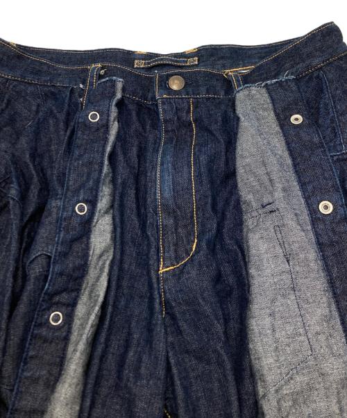 MIHARA YASUHIRO（ミハラヤスヒロ）MIHARA YASUHIRO (ミハラヤスヒロ) シャツ巻きドッキングデニムパンツ インディゴ サイズ:SIZE 46の古着・服飾アイテム