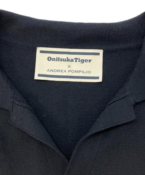 Onitsuka Tiger（オニツカタイガー）Onitsuka Tiger (オニツカタイガー) ANDREA POMPILIO (アンドレアポンピリオ) Long Polo Shirt ブラック サイズ:SIZE Sの古着・服飾アイテム