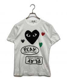 PLAY COMME des GARCONS（プレイコムデギャルソン）の古着「MULTIPLE HEARTPRINTED T」｜ホワイト