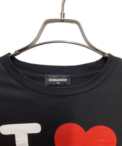 DSQUARED2（ディースクエアード）DSQUARED2 (ディースクエアード) ブレイブキッドTシャツ ブラック サイズ:16Aの古着・服飾アイテム
