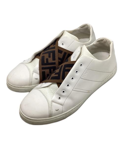FENDI（フェンディ）FENDI (フェンディ) スリッポンスニーカー ホワイト サイズ:SIZE 7の古着・服飾アイテム