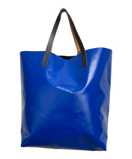 MARNI（マルニ）MARNI (マルニ) PVCショッピングバッグ ブラック×ブルー サイズ:実寸サイズをご参照下さい。の古着・服飾アイテム