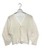 PLEATS PLEASEプリーツプリーズ）の古着「プリーツカーディガン」｜ホワイト