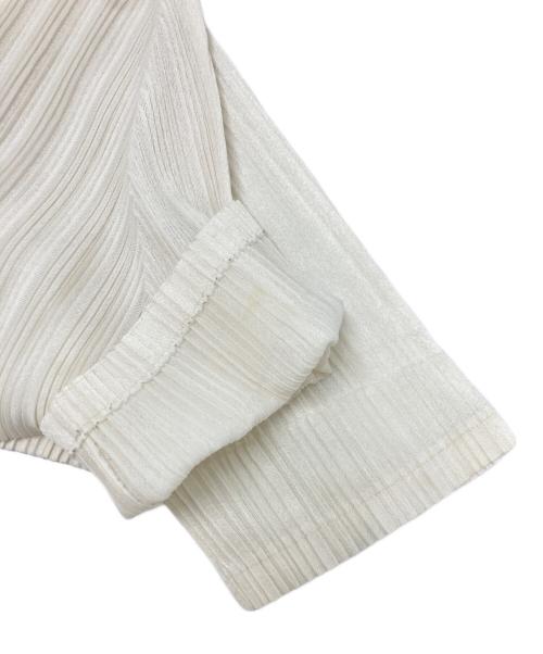 PLEATS PLEASE（プリーツプリーズ）PLEATS PLEASE (プリーツプリーズ) プリーツカーディガン ホワイト サイズ:SIZE 3の古着・服飾アイテム