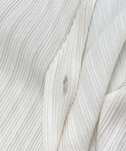 PLEATS PLEASE（プリーツプリーズ）PLEATS PLEASE (プリーツプリーズ) プリーツカーディガン ホワイト サイズ:SIZE 3の古着・服飾アイテム