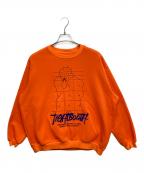 TIGHTBOOTHタイトブース）の古着「REVENGE MAN CREW SWEAT」｜オレンジ