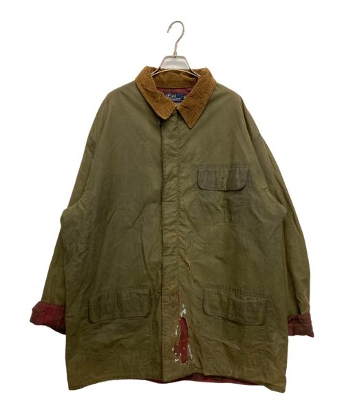 POLO RALPH LAUREN（ポロ・ラルフローレン）POLO RALPH LAUREN (ポロ・ラルフローレン) 90`Ｓ オイルドジャケット カーキ サイズ:SIZE XLの古着・服飾アイテム