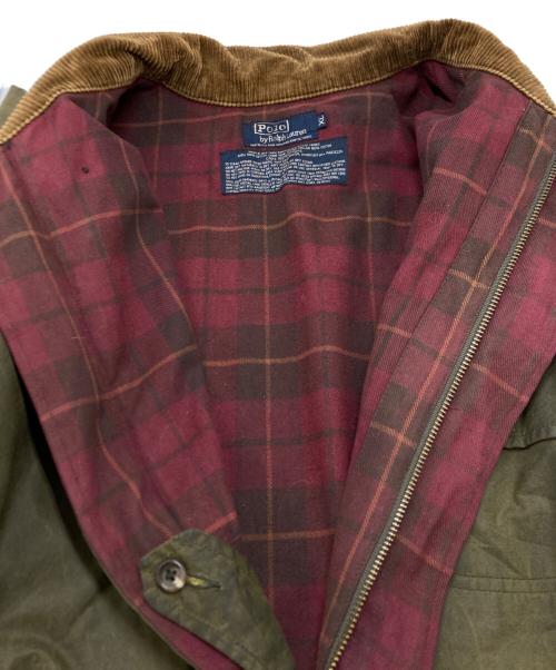 POLO RALPH LAUREN（ポロ・ラルフローレン）POLO RALPH LAUREN (ポロ・ラルフローレン) 90`Ｓ オイルドジャケット カーキ サイズ:SIZE XLの古着・服飾アイテム