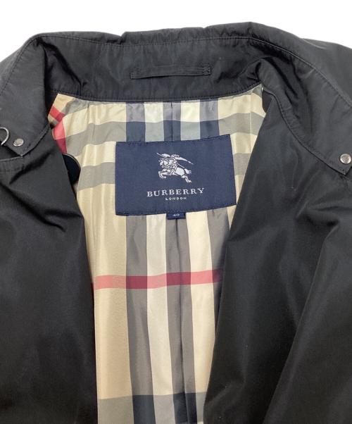 BURBERRY LONDON（バーバリーロンドン）BURBERRY LONDON (バーバリーロンドン) 裏ノバチェックステンカラーコート ブラック サイズ:SIZE 40の古着・服飾アイテム