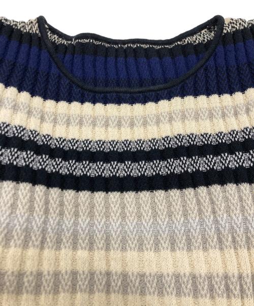 Ameri（アメリ）Ameri (アメリ) MULTI BORDER KNIT DRESS ベージュ サイズ:SIZE Sの古着・服飾アイテム