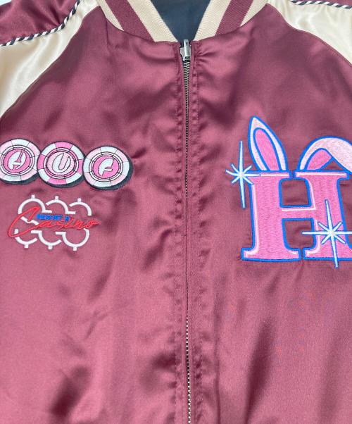 HUF（ハフ）HUF (ハフ) FREDDIE GIBBS (フレディ・ギブス) SOUVENIR JACKET レッド サイズ:Mの古着・服飾アイテム