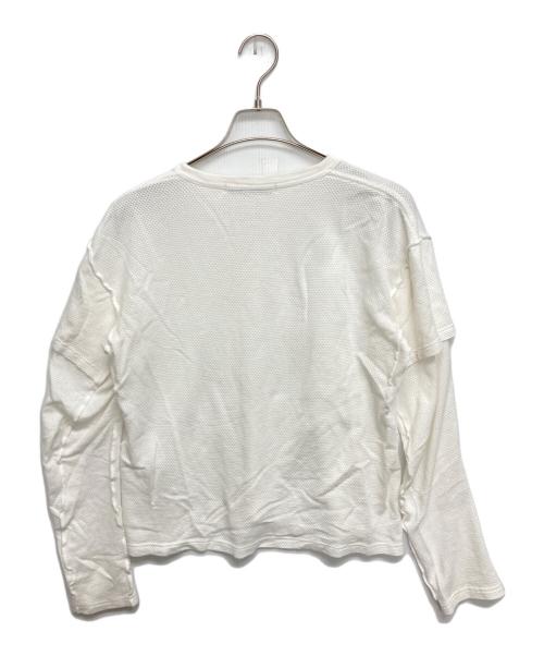 NVRFRGT（ネヴァーフォーゲット）NVRFRGT (ネヴァーフォーゲット) LONG SLEEVE MESH TEE ホワイト サイズ:SIZE 2の古着・服飾アイテム