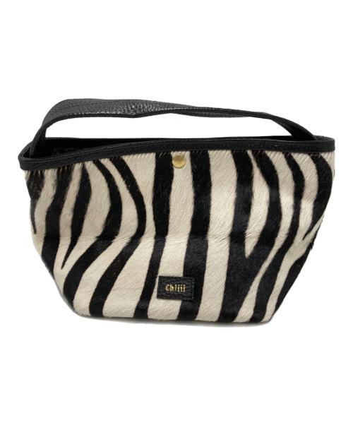 Ch!iii（チー）Ch!iii (チー) バスケットバッグゼブラ柄 ホワイト サイズ:実寸サイズをご参照下さい。の古着・服飾アイテム