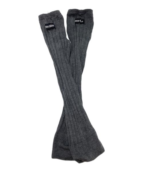 MIU MIU（ミュウミュウ）MIU MIU (ミュウミュウ) シルクソックス グレー サイズ:SIZE 24ｃｍの古着・服飾アイテム