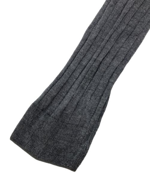 MIU MIU（ミュウミュウ）MIU MIU (ミュウミュウ) シルクソックス グレー サイズ:SIZE 24ｃｍの古着・服飾アイテム