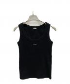 MIU MIUミュウミュウ）の古着「ガーメントダイ リブ編み ジャージー タンクトップ」｜ブラック