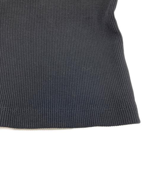 MIU MIU（ミュウミュウ）MIU MIU (ミュウミュウ) ガーメントダイ リブ編み ジャージー タンクトップ ブラック サイズ:Sの古着・服飾アイテム