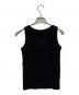MIU MIU (ミュウミュウ) ガーメントダイ リブ編み ジャージー タンクトップ ブラック サイズ:S：36000円