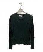 MIU MIUミュウミュウ）の古着「ロゴパッチカットソー」｜グレー