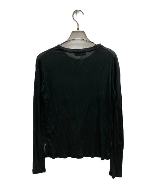 MIU MIU（ミュウミュウ）MIU MIU (ミュウミュウ) ロゴパッチカットソー グレー サイズ:XSの古着・服飾アイテム