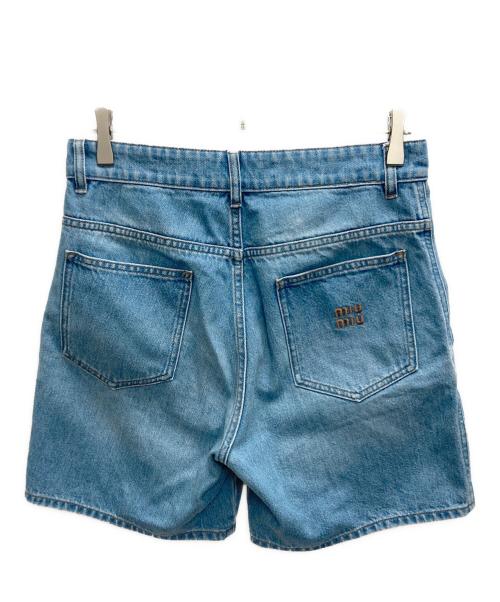 MIU MIU（ミュウミュウ）MIU MIU (ミュウミュウ) デニムハーフパンツ インディゴ サイズ:SIZE 38の古着・服飾アイテム