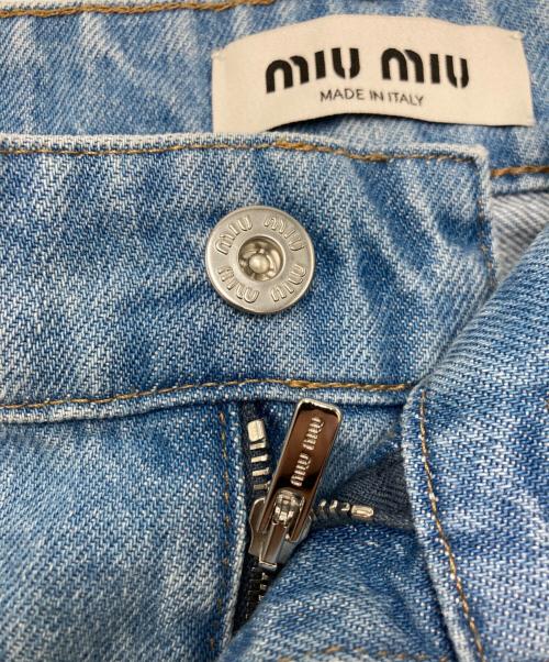 MIU MIU（ミュウミュウ）MIU MIU (ミュウミュウ) デニムハーフパンツ インディゴ サイズ:SIZE 38の古着・服飾アイテム
