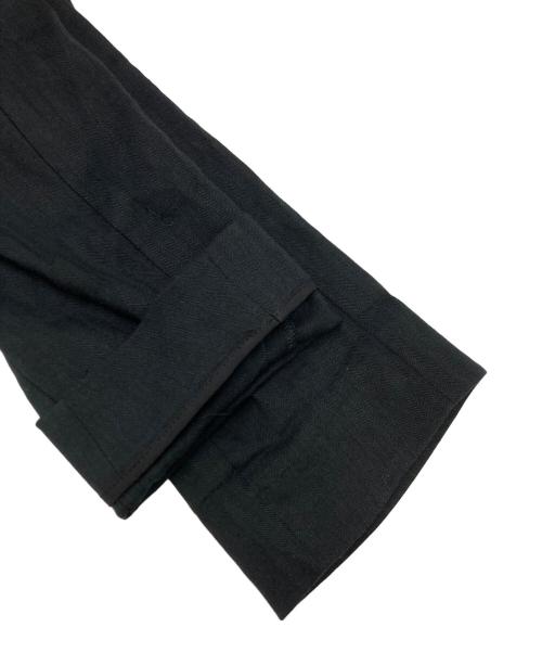 NOLLEY'S（ノーリーズ）NOLLEY'S (ノーリース) リネンヘリンボンダブルジャケット ブラック サイズ:SIZE 36の古着・服飾アイテム