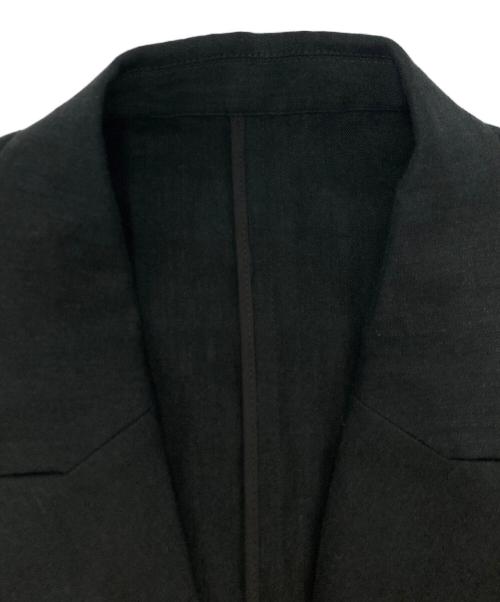 NOLLEY'S（ノーリーズ）NOLLEY'S (ノーリース) リネンヘリンボンダブルジャケット ブラック サイズ:SIZE 36の古着・服飾アイテム