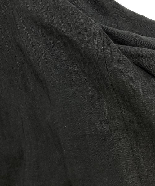 NOLLEY'S（ノーリーズ）NOLLEY'S (ノーリース) リネンヘリンボンダブルジャケット ブラック サイズ:SIZE 36の古着・服飾アイテム