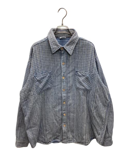 big mac（ビッグマック）BIG MAC (ビッグマック) 70S ヘヴィネルシャツ ブルー サイズ:SIZE XLの古着・服飾アイテム