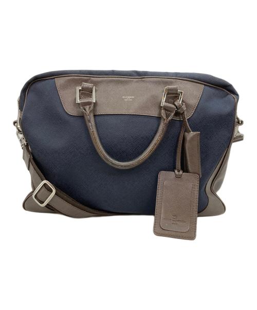PELLE MORBIDA（ペッレモルビダ）PELLE MORBIDA (ペッレモルビダ) 2WAYバッグ ブラウン×ネイビーの古着・服飾アイテム