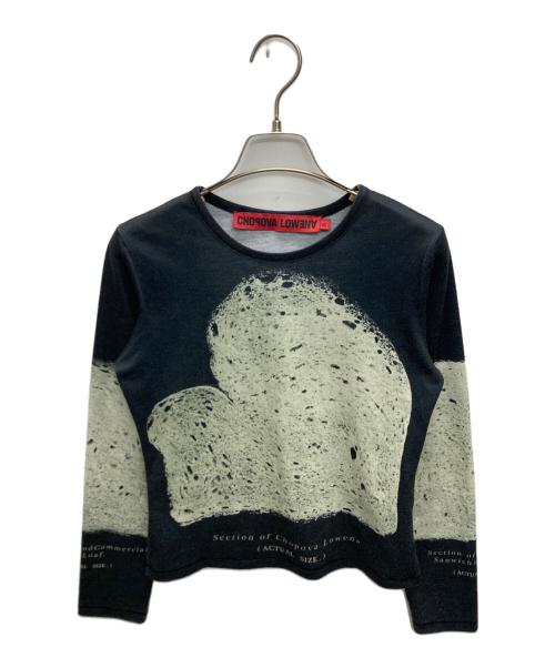 CHOPOVA LOWENA（チョポヴァ・ロウェナ）CHOPOVA LOWENA (チョポヴァ・ロウェナ) 長袖カットソー ブラック×グリーン サイズ:SIZE　Sの古着・服飾アイテム