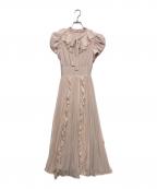 Rose Museロゼミューズ）の古着「chiffon pleated dress」｜ピンク