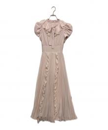 Rose Muse（ロゼミューズ）の古着「chiffon pleated dress」｜ピンク