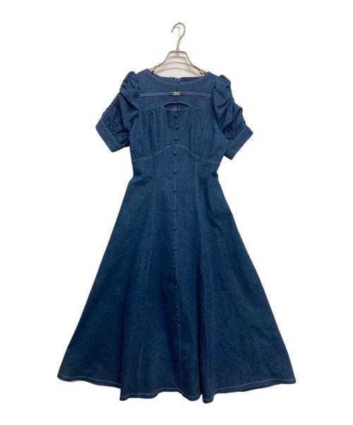 Rose Muse（ロゼミューズ）Rose Muse (ロゼミューズ) denim puff sleeves dress インディゴ サイズ:SIZE Freeの古着・服飾アイテム