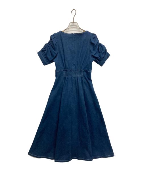 Rose Muse（ロゼミューズ）Rose Muse (ロゼミューズ) denim puff sleeves dress インディゴ サイズ:SIZE Freeの古着・服飾アイテム